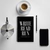 [W.R.R] Write. Read. Run. Blank Spiral notebook
